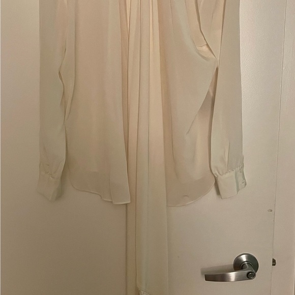TOM FORD
Long-Sleeve Blouse W/Attached Scarf, Chalk - Picture 9 of 10